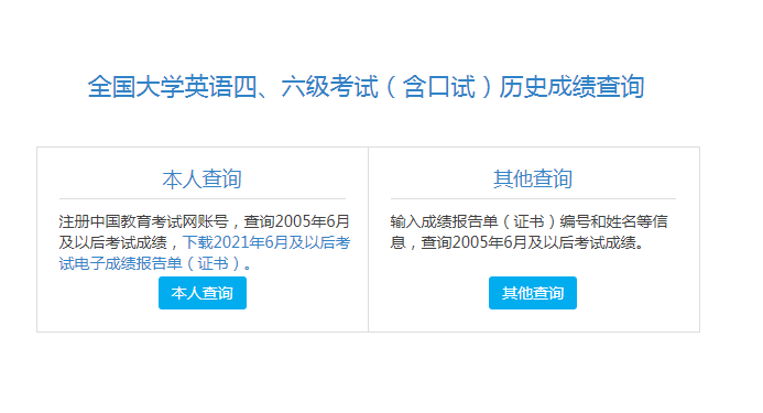 2021年下半年廣東英語(yǔ)六級(jí)查分入口：中國(guó)教育考試網(wǎng)