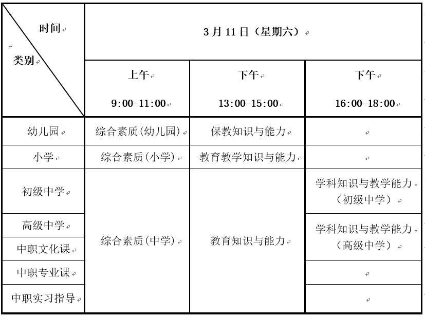 2023年上半年中小學教師資格（筆試）考試日期